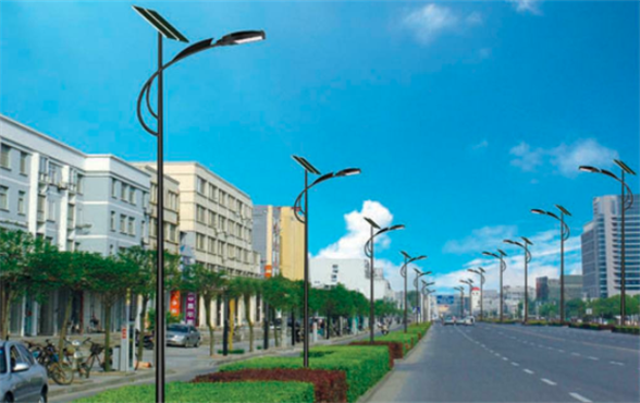What are the battery components of solar LED street lights?