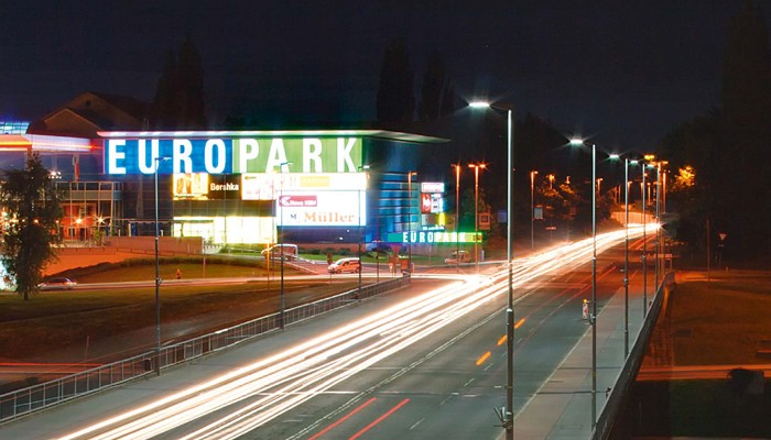 City shopping mall section LED street lighting project