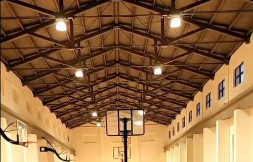 Tongchuan Wangyi District basketball training camp lighting